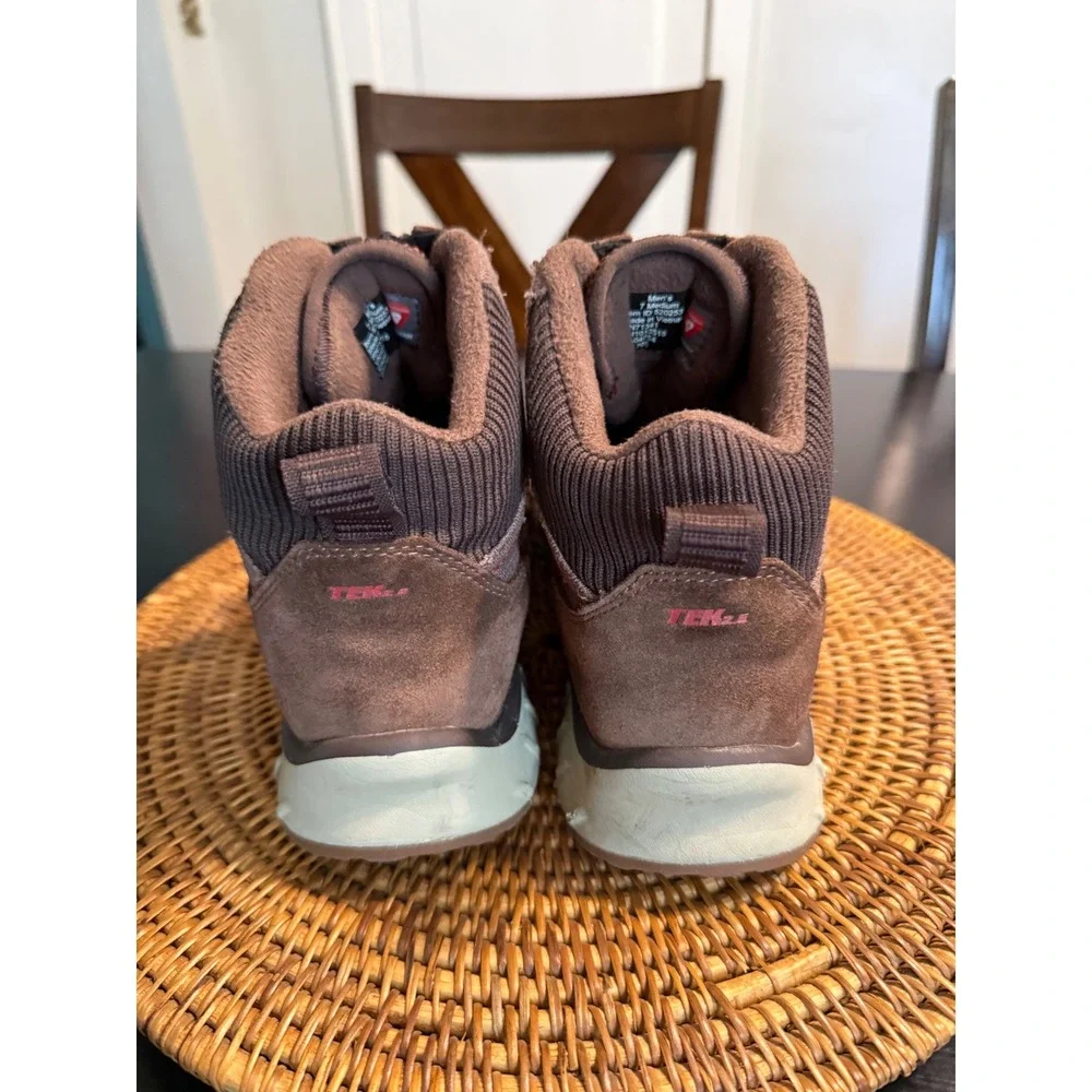 LL Bean Mens Snow Sneaker Boots Brown Waterproof Primaloft Zip 520253 Size 7 M